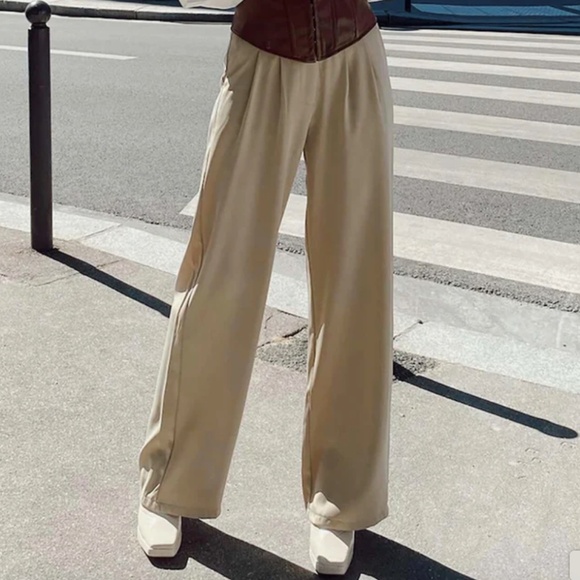 Princess Polly Archer Pants Taupe Size 8 - Picture 3 of 4